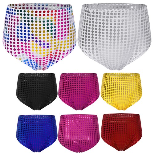 Kids Girls Underwear Cheerleading Metallic Dots Workout Dancewear Stretch Yoga - Picture 3 of 50