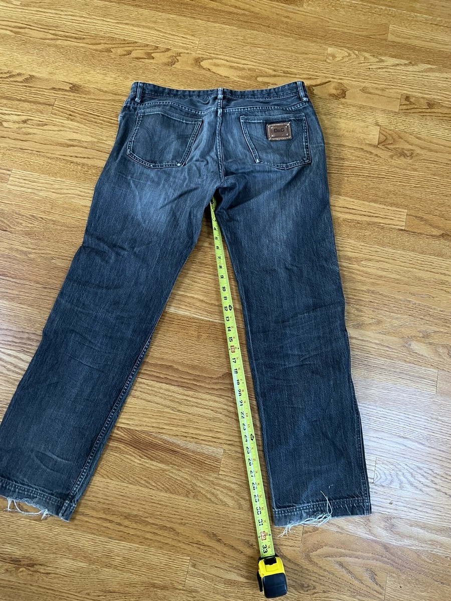 Dolce Gabbana D&G Mens Jeans 35 Distressed Straight Gray | eBay