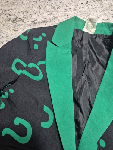 DC Comics Riddler Cosplay Blazer Youth Ladies Jacket Size Medium Halloween Black - Picture 8 of 14