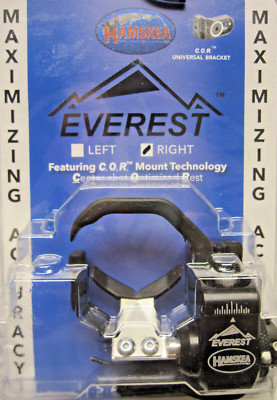 Hamskea Everest Arrow Rest w/ Universal Bracket, RH-Black-New #204772