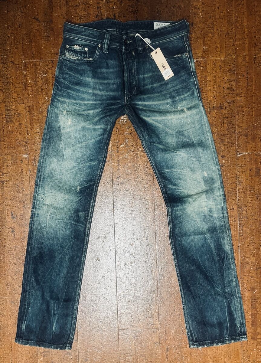 New DIESEL Safado 8L9 Slim Straight Leg Distressed Wash New DIESEL Safado 8L9 Slim Straight Leg Distressed Wash