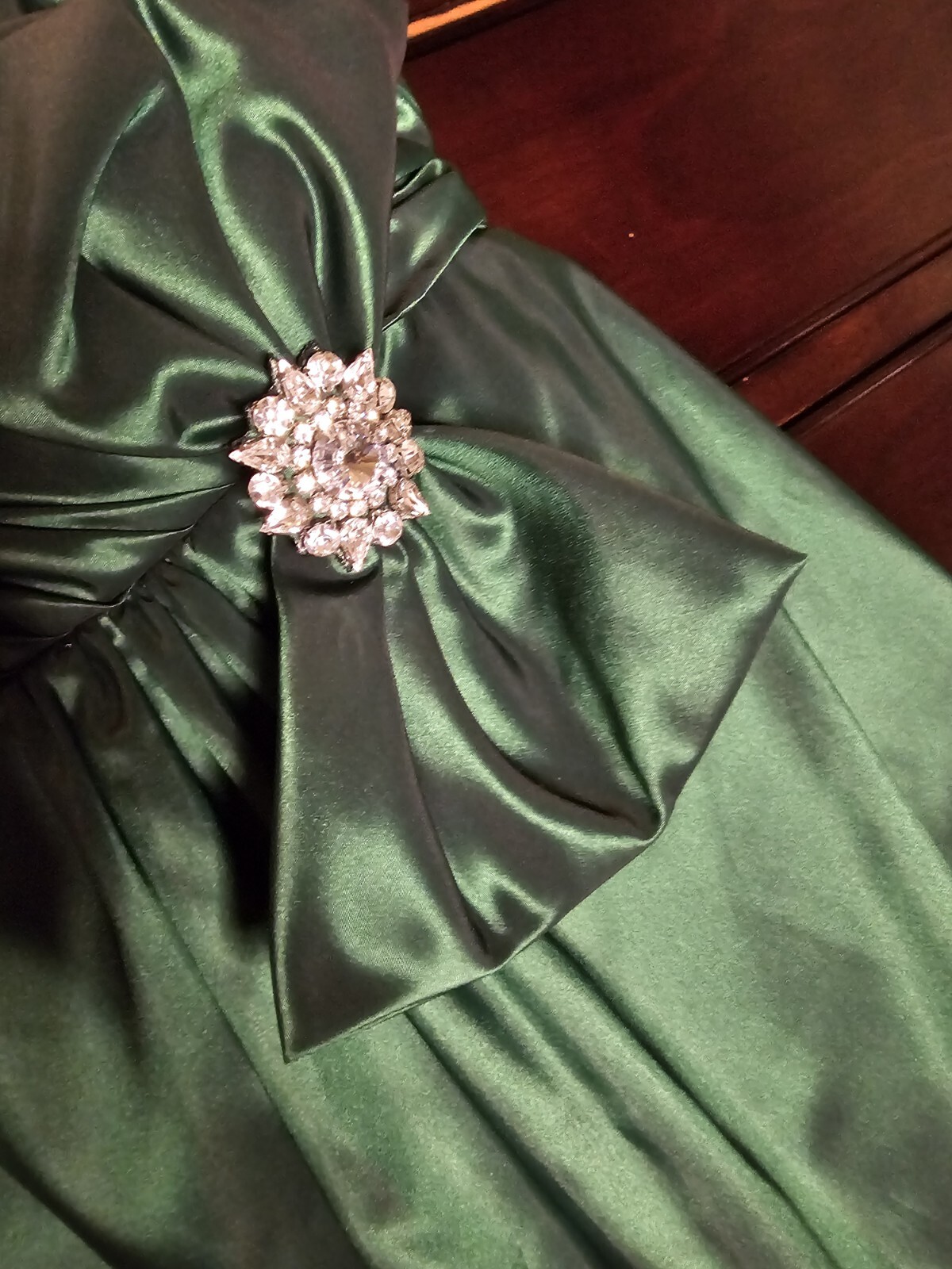 Jan's Boutique Emerald Green Satin Cocktail Dress eBay