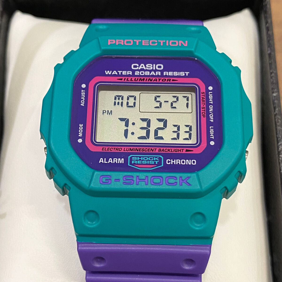CASIO G-SHOCK DW-5600TB-6JF Throwback 80s Joker Purple Green CASIO G-SHOCK DW-5600TB-6JF Throwback 80s Joker Purple Green