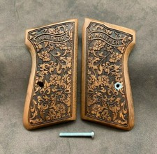 Walther PPK/S Turkish Walnut Wood Grips for ARKANSAS MODEL. Floral.
