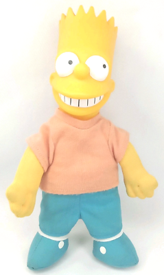 #ad #ad Vintage 1990 The Simpsons Bart Simpson Plush Doll Vinyl Head Burger King Toy $32.99