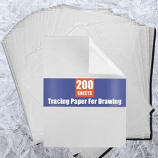 Tracing Paper for Drawing Trace Paper -PSLER 200 Sheets White Translucent Traci