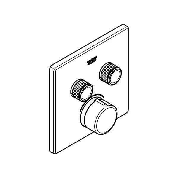 GROHE Unterputzmischer SmartControl 29148 eckig FMS 2 Absperrventile chrom - Bild 2 von 3