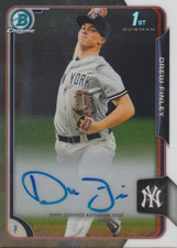 Drew Finley 2015 Topps Bowman 1st Chrome rookie RC auto autograph card BCA-DF
