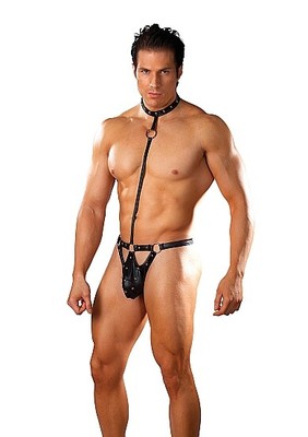 Tormentor Black S - XL Hot Fashion Men Sexy String Schwarz T-Strap Polyester