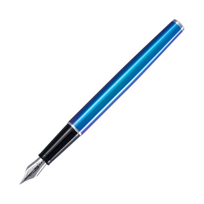 Diplomat Traveller Fountain Pen in Funky Blue Fine Point NEW in Box 
