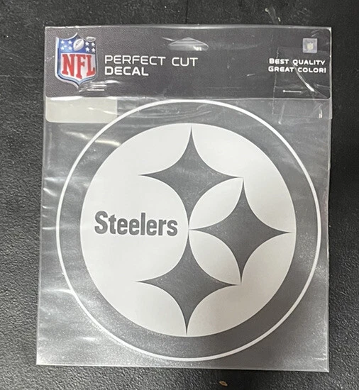 Pittsburgh Steelers 8"x8" Blanco Calcomanía Automática [NUEVO] Pegatina Coche NFL Emblema Camión Foto 2 de 2