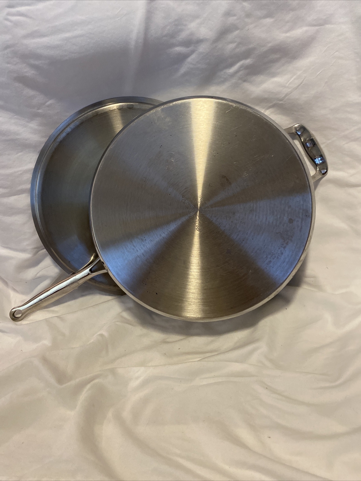 Cuisinart FCT3328H 5.5quart TriPly Stainless saute pan + Lid Made In France eBay