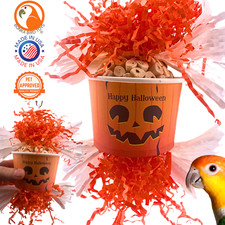 Bonka Bird Toys Halloween Ghoulish Treat Dishes Sola Atta Chew Shred Parrot Toy