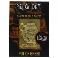 Yu-Gi-Oh! Fanattik Metal Card Metall Karte Barren 24K Gold Plated Pot Of Greed
