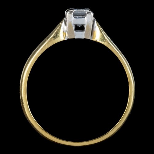 DIAMOND SOLITAIRE RING 0.30CT PRINCESS CUT DIAMOND - Picture 6 of 10