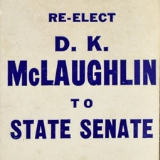 1950s D.K McLaughlin State Senator Washington County Maryland Political Election