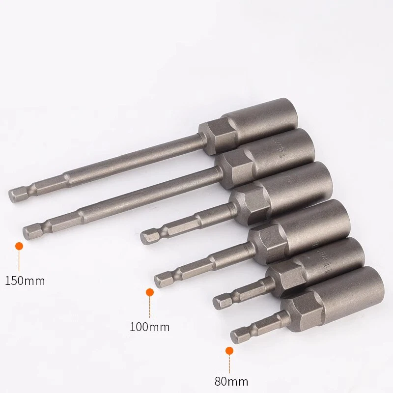 5.5-19mm ID Hex Socket Sleeve Drill Bits Adapter Electric Nut Driver Magnetic - Image 3 of 4