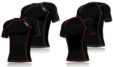 New Mens Compression Armour Base Layer Top Half Sleeve Thermal Gym Sports Shirt