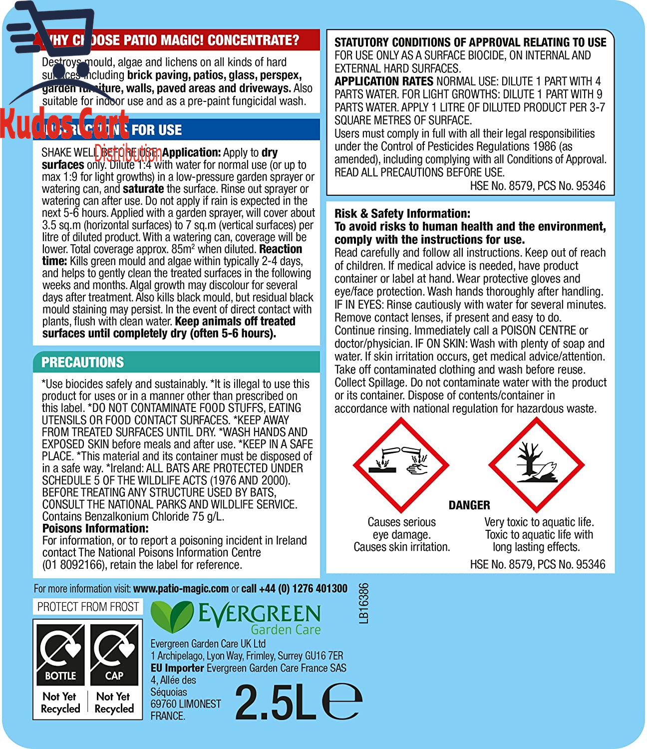 Patio Magic Cleaner Concentrate Stone Path Driveway Kills Algae Stains