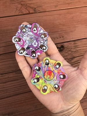 Newest Style 2 pcs/set Fidget Toy Small Hand Spinner US Seller, Colorful