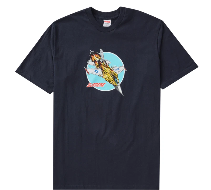 FW20 Supreme Jet Tee Marine homme taille moyenne prêt à être expédié
