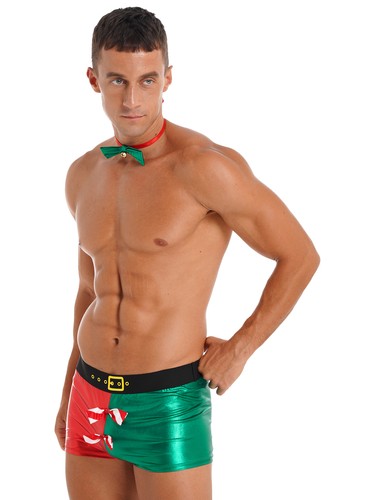 Mens Christmas Underwear Santa Claus Cosplay Costume Boxer Shorts Panties Briefs - Bild 32 von 94