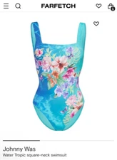 NWT Johnny Was Water Tropic Swimsuit Floral Blue Size Unspecified