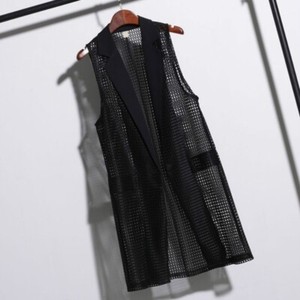 long black vest cardigan