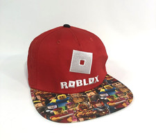 ROBLOX Video Game Baseball Cap Hat Red w/ Character Brim Snapback Youth