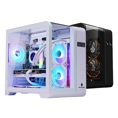 Transparent PC Case With CPU/GPU Temperature LED Display Desktop Computer Tower