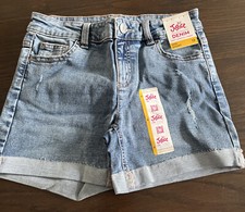 JUSTICE DENIM MIDI SHORT MEDIUM WASH SIZE 12