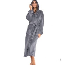 Alexander Del Rossa Long Gray Robe S/M