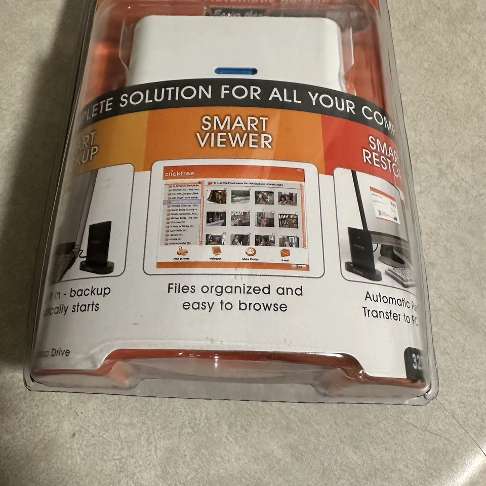 Clickfree C2 Automatic Home Backup Drive 320 GB Windows PC MAC New SEALED! - Image 3 of 4