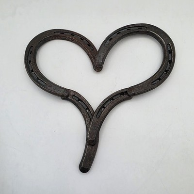 Rustic Horseshoe Forged Into A Heart Horses Primitive