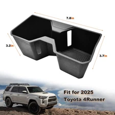 Non-Slip TPE Center Console Cup Holder Protector Black for 2025 Toyota 4Runner