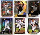 PAUL SKENES Pirates Topps HOLIDAY RC Bowman Chrome RAINBOW FOIL 6 CARD LOT