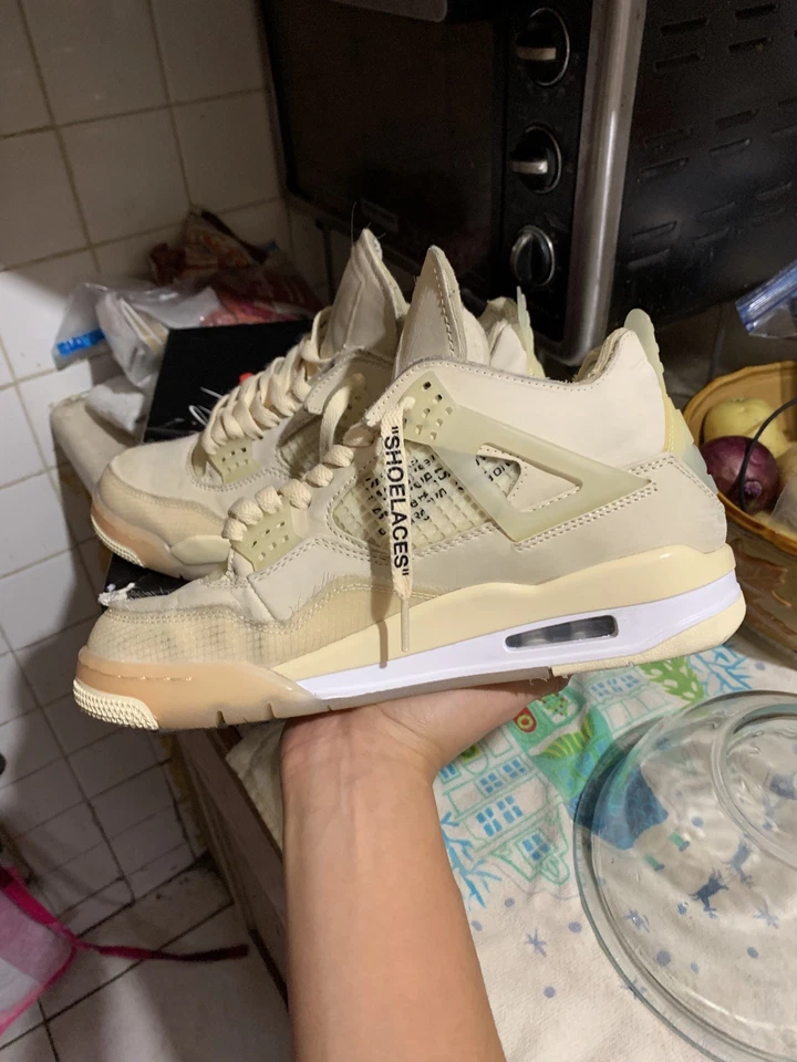 Talla 9W - Air Jordan 4 Off White Wmns Vela Con Caja ENVÍO AHORA Foto 3 de 4