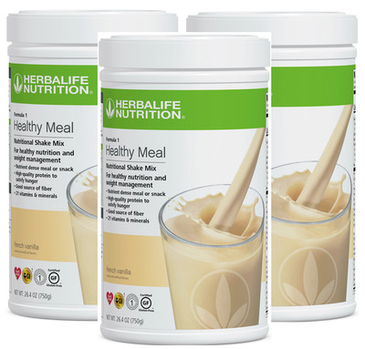 3X Herbalife Formula 1 Healthy Meal Nutritional Shake Dulce de Leche 750 g
