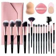 Makeup Brush 15Pcs Eye and Face Professional Makeup Brush Set, Makeup Brushes wi