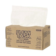 Sellars 18309 1-Ply 9 x 10.25 Clean Task Utility Wipers - White (24/Carton) New
