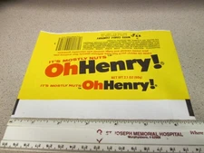 Williamson Candy bar company 1970s OH HENRY WRAPPER Ward Foods 2.1oz