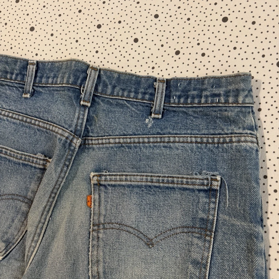Jeans Levi's vintage años 80 para hombre 32 bigotes azul bootcut pestaña naranja 546 0217 Foto 4 de 4