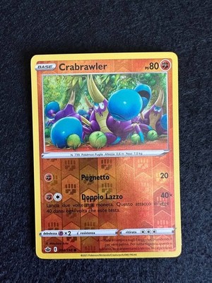 CRABRAWLER 084/198 REVERSE HOLO ICE KINGDOM SWORD AND SHIELD POKEMON CARD ITA