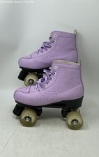Unbranded Unisex Purple Faux Leather Lace-Up Roller Skates Size EUR 38
