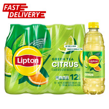 Lipton Iced Green Tea Citrus Flavor 16.9 oz Bottled Tea Drink 12 Pack