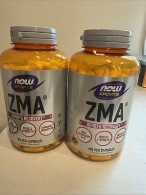 (2-Pack) NOW Sports ZMA Sports Recovery & Muscle Support - Zinc Magnesium & B-6