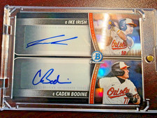 2025 Bowman Draft Chrome Caden Bodine/Ike Irish DUAL AUTO Black /10 MINT RARE