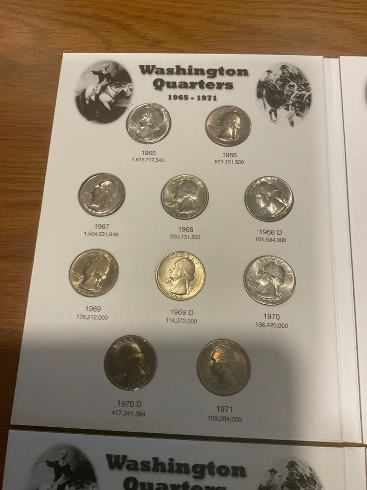 Lavado P&D 1965-1998. JUEGO COMPLETO DE 63 MONEDAS DE CUARTO CIRC/UNC. ÚLTIMO ÁGUILA REVERSO Foto 2 de 4