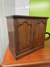 Victorian Oak And Mahogany Collectors Cabinet