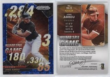 2020 Panini Prizm Numbers Game Quick Pitch Blue Donut Circle /199 Jose Abreu